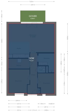 Floorplan - Coltbaan 23-58, 3439 NG Nieuwegein